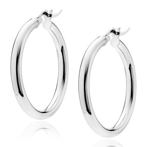 Cercei rotunzi argint Ø30 mm x 3 mm Classic Hoops DiAmanti KHR330R-DIA (Argint 925‰ 4,3 g.) Cercei rotunzi argint Ø30 mm x 3 mm Classic Hoops DiAmanti KHR330R-DIA (Argint 925‰ 4,3 g.)